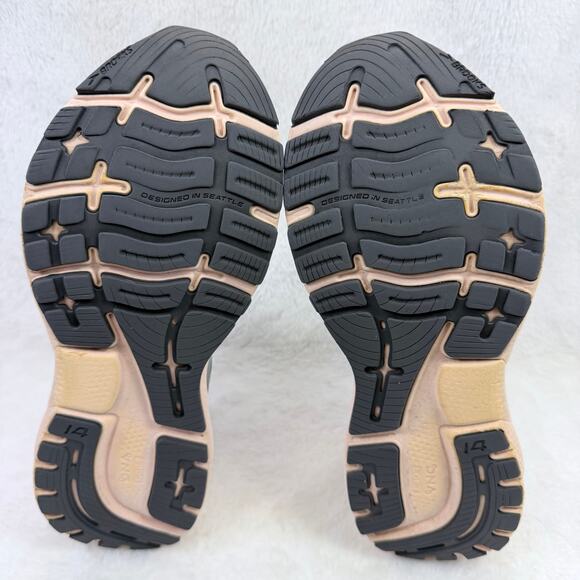 Brooks Women Brooks Ghost 14 Womens Running Shoes Black Pink Size 10 B Medium